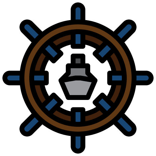 Wheel navigation steering cruise icon Wheel navigation steering cruise icon