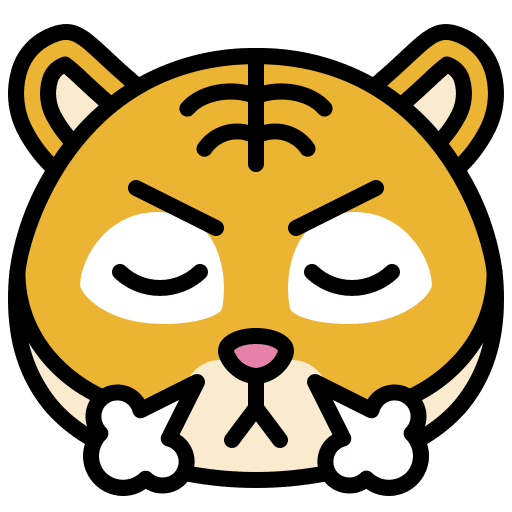 Angry feelings tiger emoji icon Angry feelings tiger emoji icon
