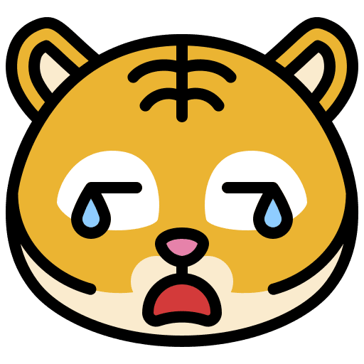Cry emoji smileys tiger icon Cry emoji smileys tiger icon