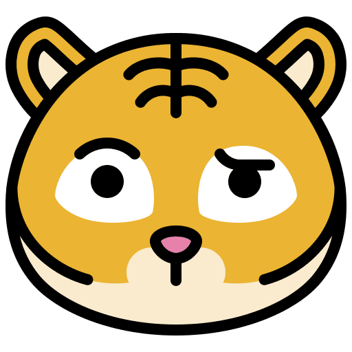Doubt tiger smileys emotion icon Doubt tiger smileys emotion icon