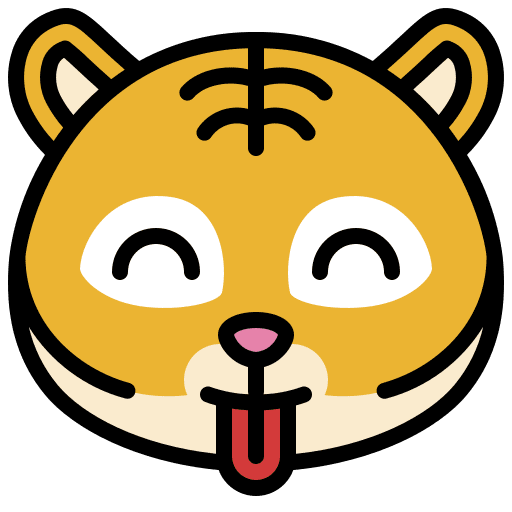 Naughty animal tongue emotion icon Naughty animal tongue emotion icon