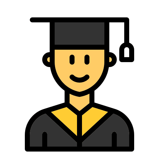 Graduating avatar boy graduate icon