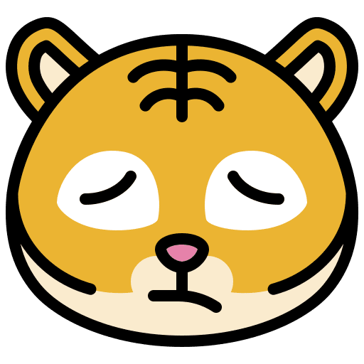 Sad emoticon smileys tiger icon Sad emoticon smileys tiger icon