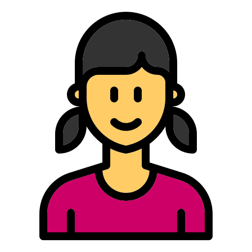 Girl people human profile icon Girl people human profile icon