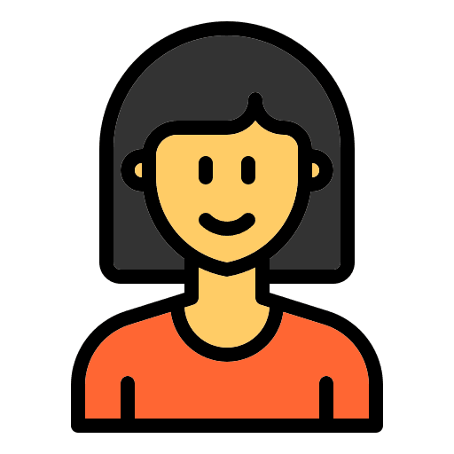 Girl profile human person icon Girl profile human person icon
