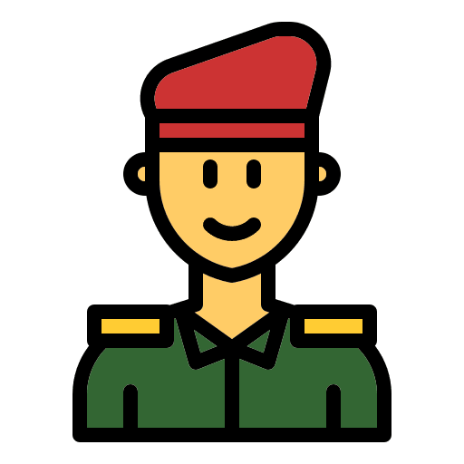 Military profile person man icon Military profile person man icon