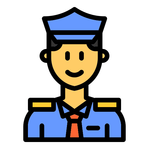 Police profile man person icon Police profile man person icon
