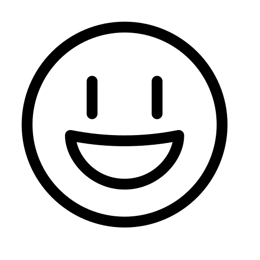 Grinning smile face reaction icon