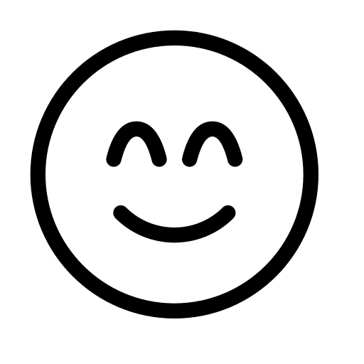 Happy emoticon expression smile icon