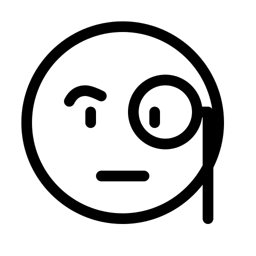 Monocle inspect observation scrutiny icon