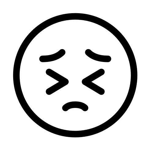 Worried reaction emoticon emotion icon