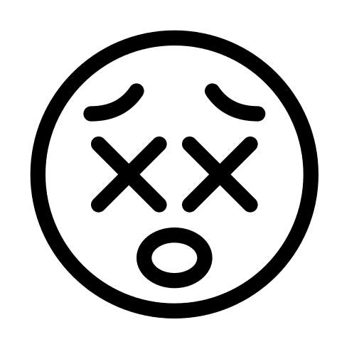 Knocked out ko face reaction icon