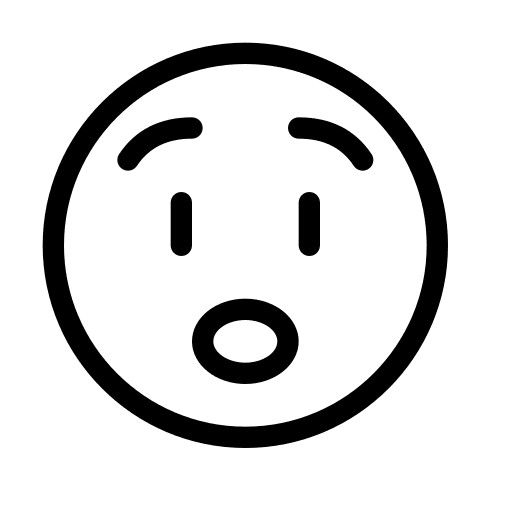 Surpise reaction astonish smileys icon