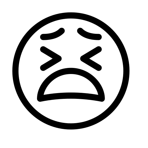 Tired emoji shocked reaction icon