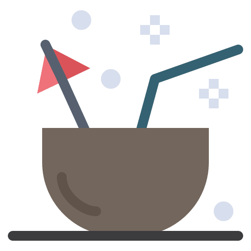 Coconut tropical beverage fruit icon