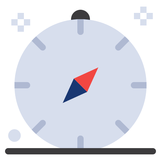 Compass orientation compass maps and location icon