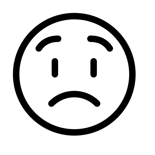 Sad reaction sad face icon