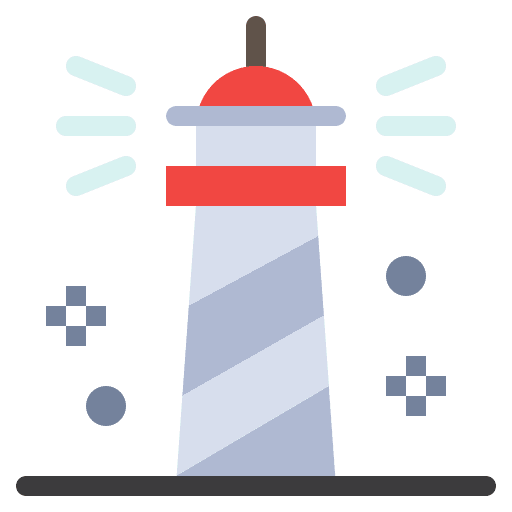 Lighthouse illumination light architecture and city icon Lighthouse illumination light architecture and city icon