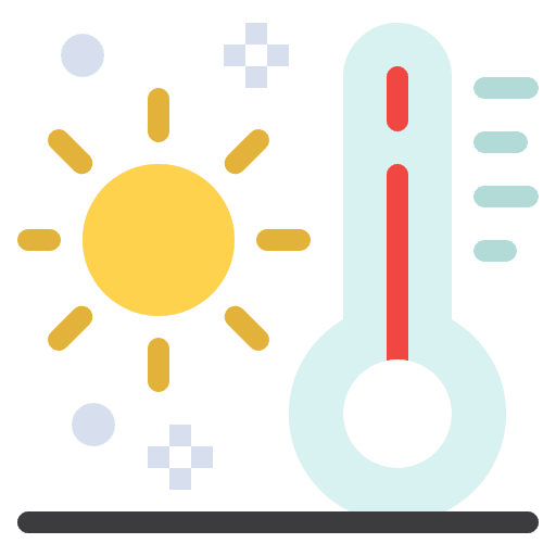 Thermometer hot dogs sun thermometer icon Thermometer hot dogs sun thermometer icon