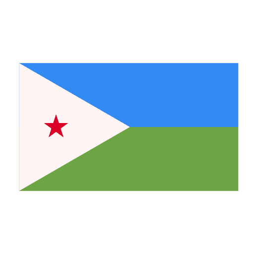Djibouti nation flags world icon Djibouti nation flags world icon