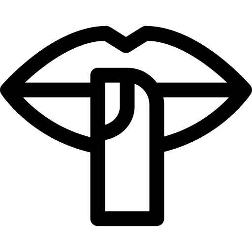 Silence no talk library communications icon