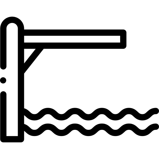 Springboard olympic games diving board trampoline icon Springboard olympic games diving board trampoline icon