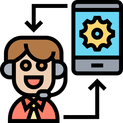 Call center management settings professions and jobs icon Call center management settings professions and jobs icon