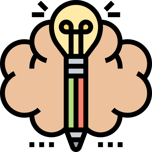 Design thinking brainstorming idea art and design icon