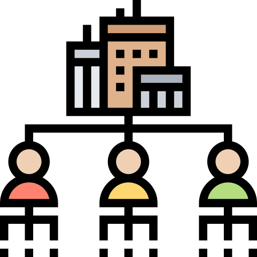Structure organization collaboration company icon