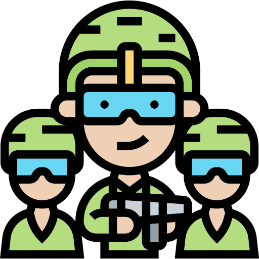 Army members tactical tactical team icon