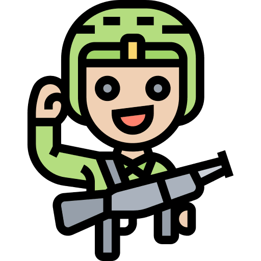 Military soldier professions and jobs war icon Military soldier professions and jobs war icon