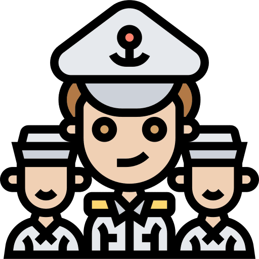 Navy professions and jobs military group icon