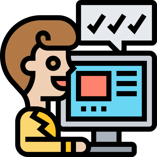 Testing professions and jobs user development icon Testing professions and jobs user development icon