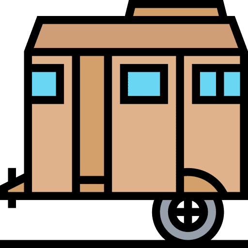 Caravan trailer vehicle trip icon