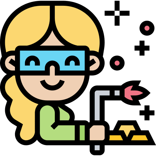 Jeweler jeweler gold ingots woman icon