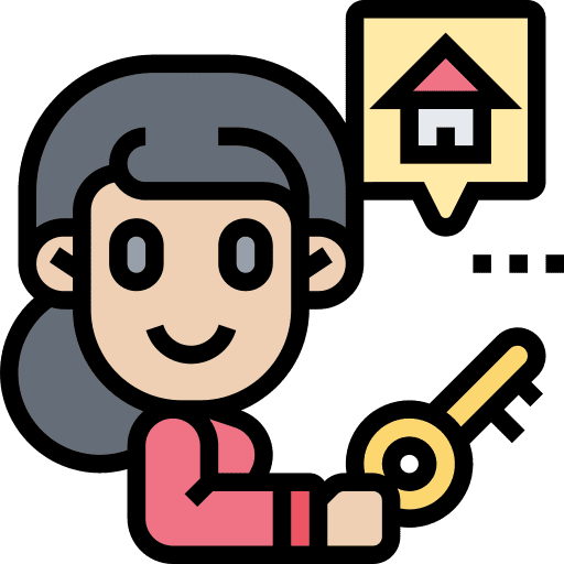 Landlord home house rent icon