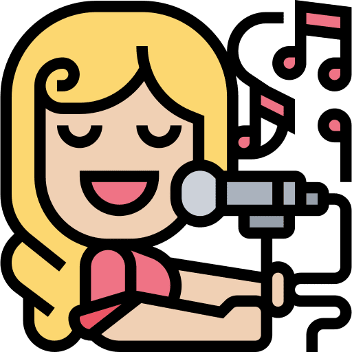 Singer user professions and jobs woman icon Singer user professions and jobs woman icon