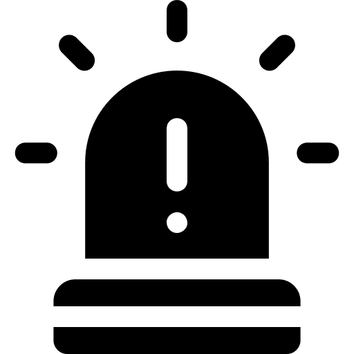 Alarm siren electronics alert icon