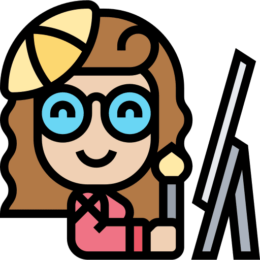 Artist professions and jobs artistic easel icon Artist professions and jobs artistic easel icon