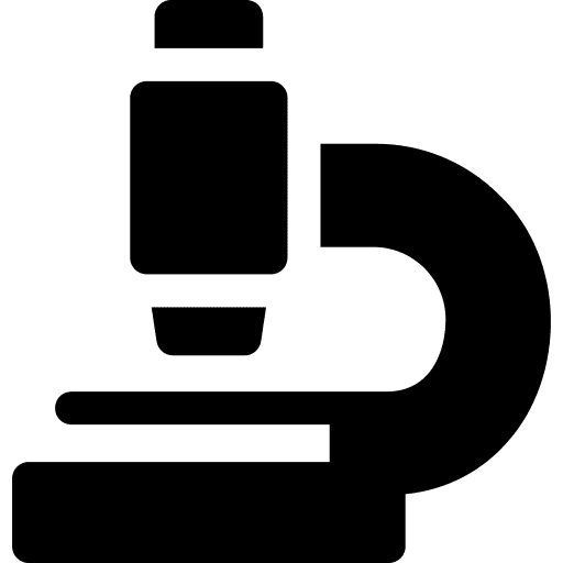 Microscope observation education laboratory icon