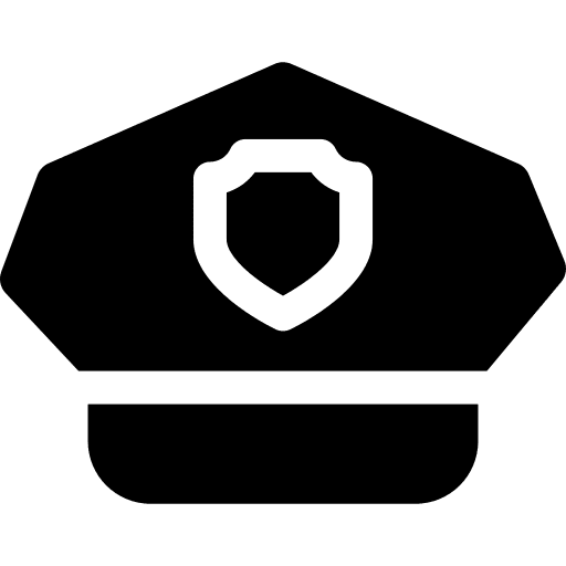Police hat security professions and jobs guard icon