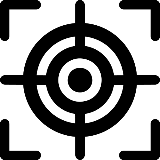 Target focus business and finance aim icon