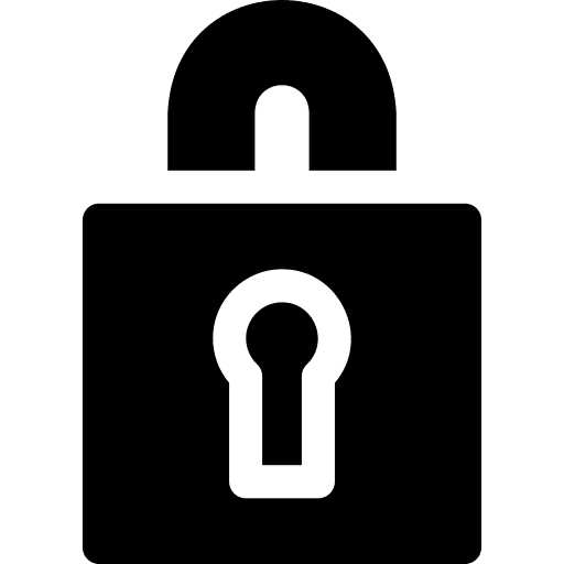 Top secret protection locked padlock icon