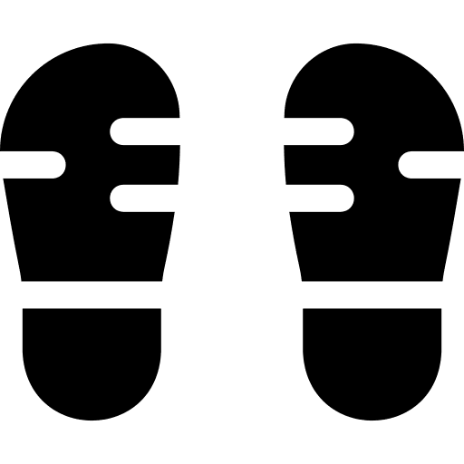 Footprint evidence crime investigation step icon Footprint evidence crime investigation step icon