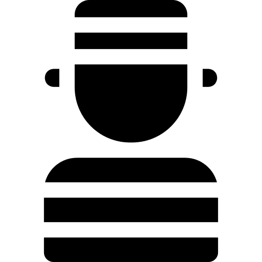 Prisioner user caucasian defendant icon Prisioner user caucasian defendant icon