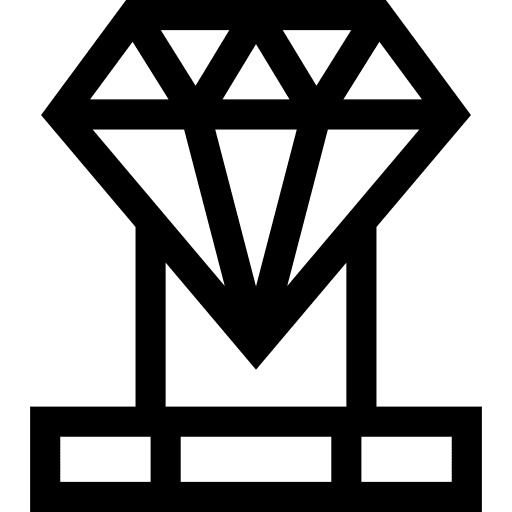 Diamond diamond glass exhibition icon