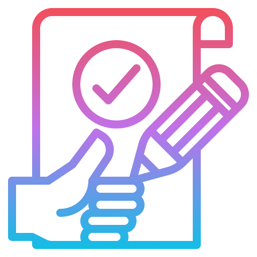 Completed article copywriting communications icon