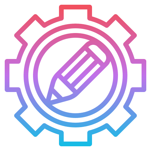 Functional gear copywriter create icon Functional gear copywriter create icon
