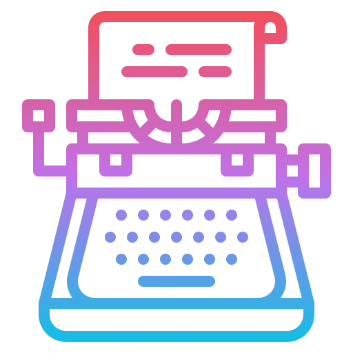 Typewriter script copywriter communications icon Typewriter script copywriter communications icon