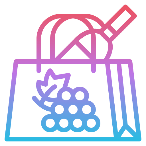 Shopping wine bottle food and restaurant shopper icon